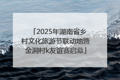 2025年湖南省乡村文化旅游节联动地暨金洞村k友谊赛启幕