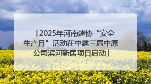 2025年河南建协“安全生产月”活动在中建三局中原公司滨河新居项目启动