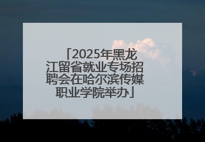 2025年黑龙江留省就业专场招聘会在哈尔滨传媒职业学院举办
