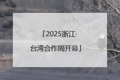 2025浙江·台湾合作周开幕