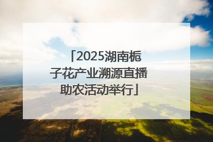 2025湖南栀子花产业溯源直播助农活动举行