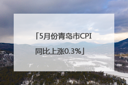 5月份青岛市CPI同比上涨0.3%