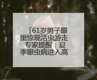 61岁男子眼里惊现活虫游走 专家提醒：夏季眼虫病进入高发期注意防护