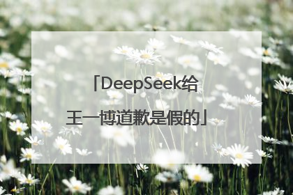 DeepSeek给王一博道歉是假的